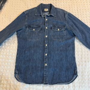 J. Crew Midweight Denim Workshirt, size M